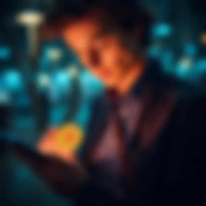 A person examining a Bitcoin wallet on a mobile device, ensuring security measures are in place.