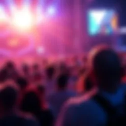 Crowd at a festival using SecuTix's Hedera Proof of Authenticity for ticketing