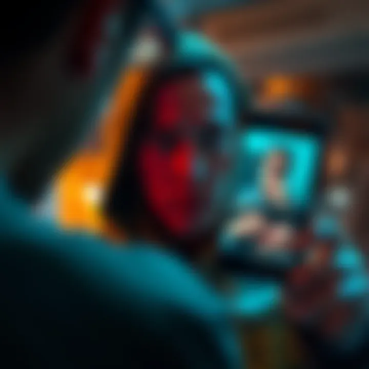 Seller receives disturbing photos A person looking shocked at their phone, showing images of severe injuries