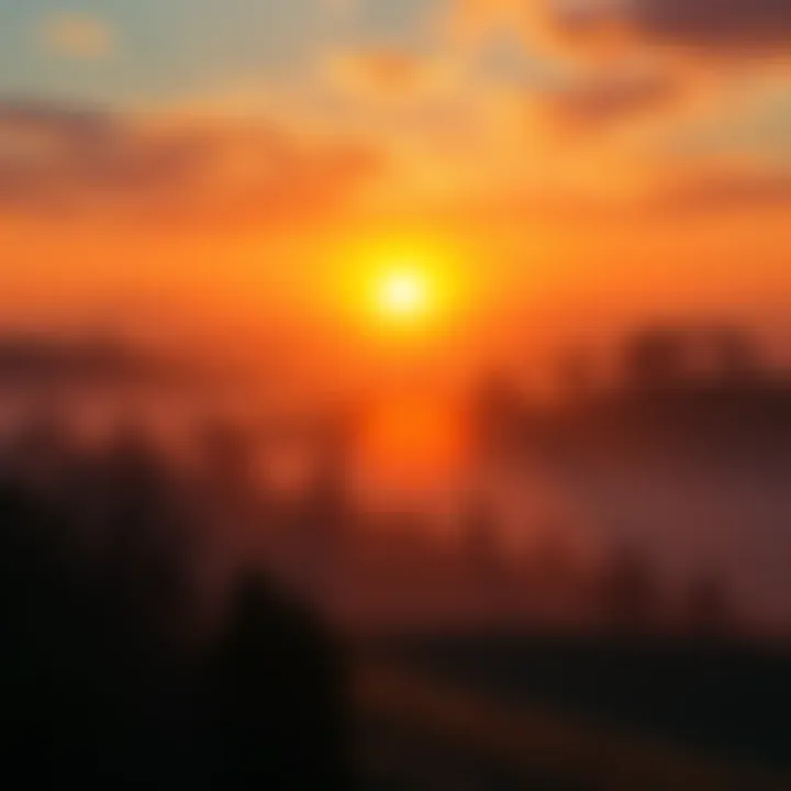 A tranquil morning landscape showcasing the beauty of an early start