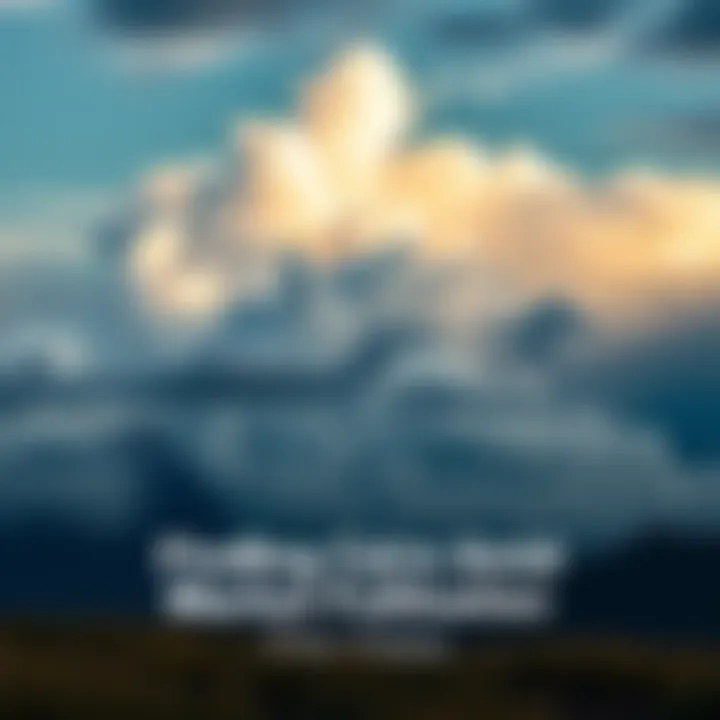 A serene landscape illustrating calmness amidst stormy skies, symbolizing emotional resilience during market changes