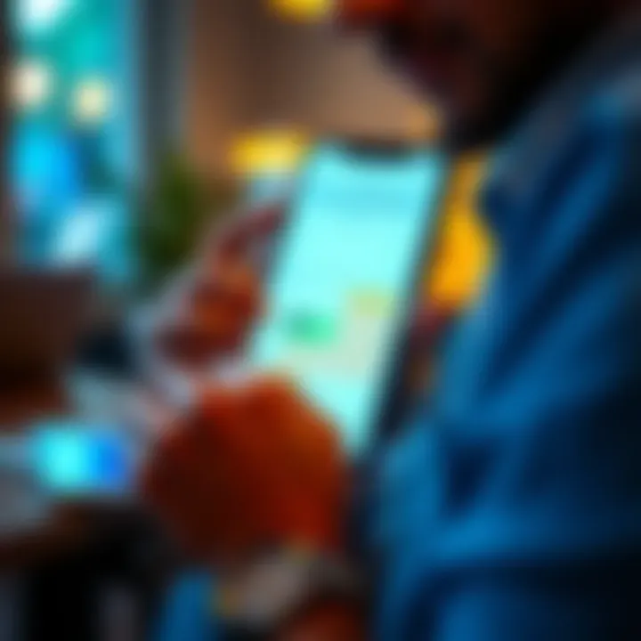 Setting Reminders on a Phone A close-up of a person setting reminders on a smartphone with a calendar app open, emphasizing the importance of accountability.