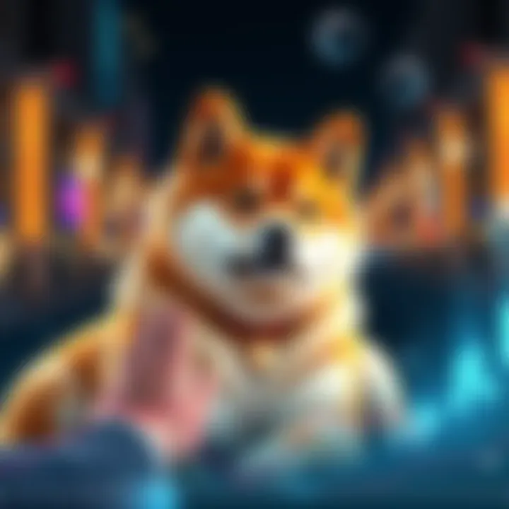 An elegant infographic illustrating the capital required to shift Shiba Inu's value by 1%, featuring trend lines and market analysis elements.