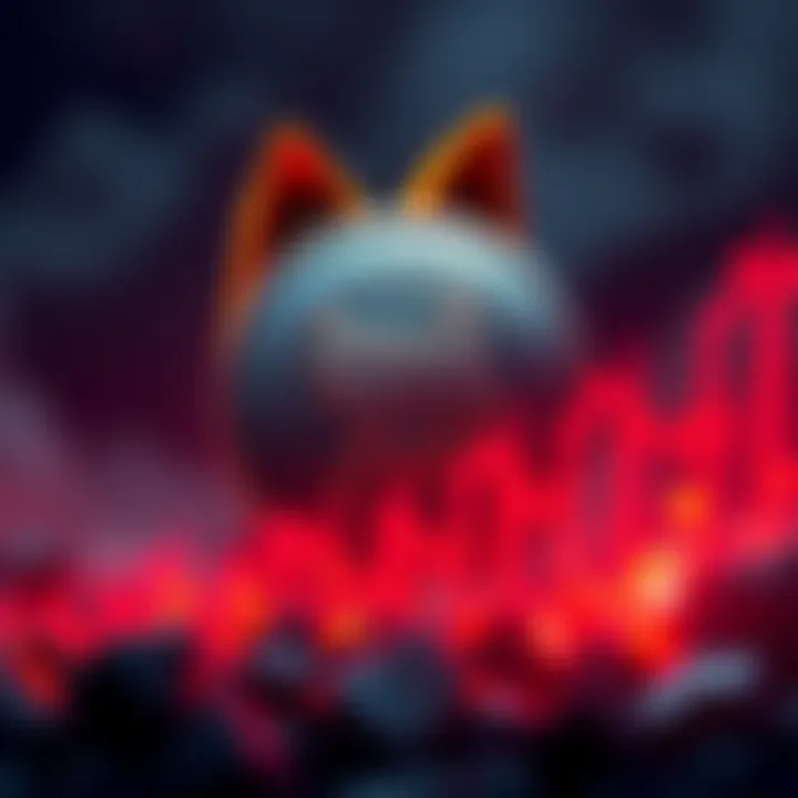A graphic showing the Shiba Inu coin symbol with an upward trend line indicating a price increase