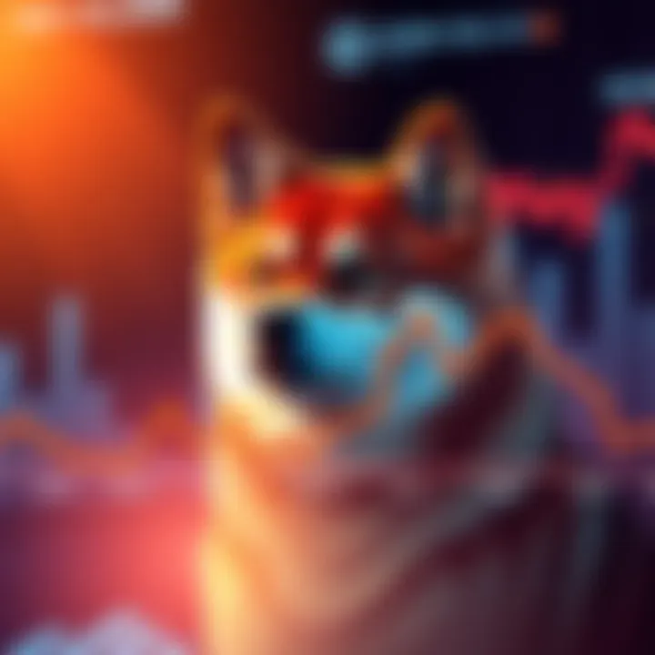 Shiba Inu Cryptocurrency Chart A chart showing the predicted price movements of Shiba Inu from 2026 to 2030 with upward trends highlighted.