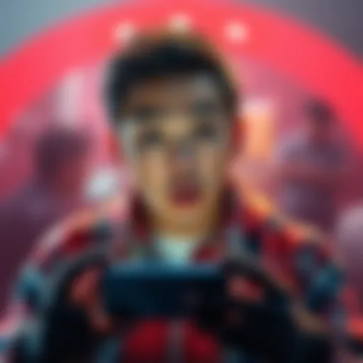 A surprised person reading shocking news on a smartphone with wide eyes