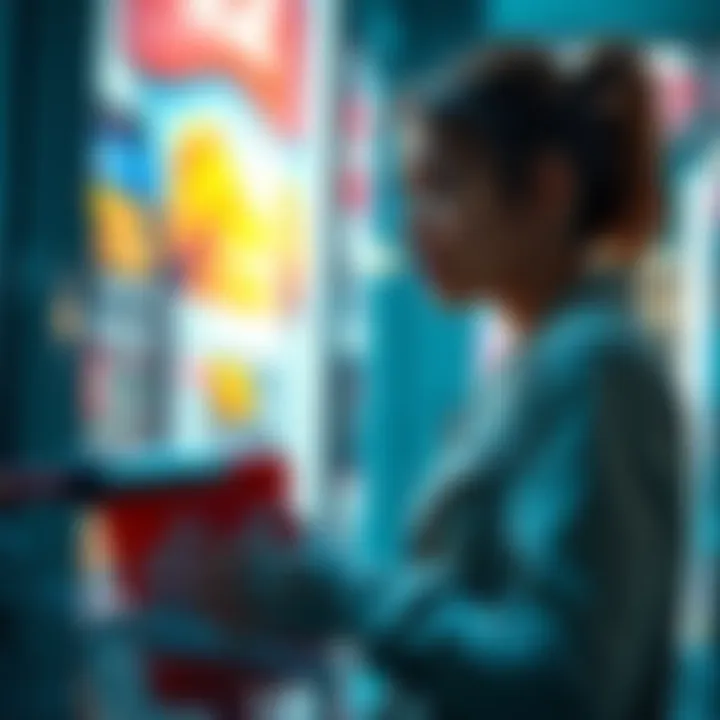 A person looking at their shopping cart with disappointment as prices drop