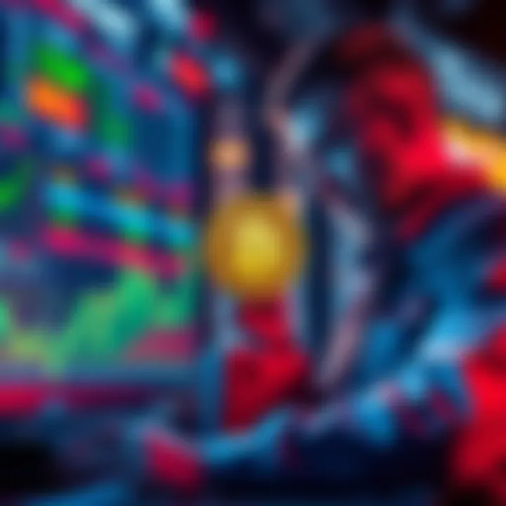 A trader analyzing market trends related to Pi Coin