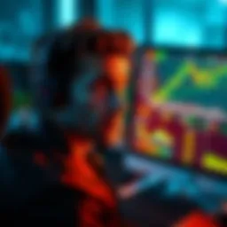 Person looking confused at a computer screen with salary and trading account on display