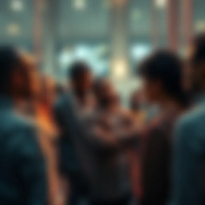 A group of people engaged in conversation, reflecting on recent events and their impact on society.