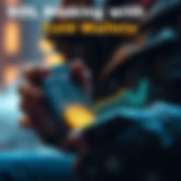 A graphic showing a person securely staking Solana (SOL) using a cold wallet like Ledger or Tangem, with a chart indicating good APY returns.