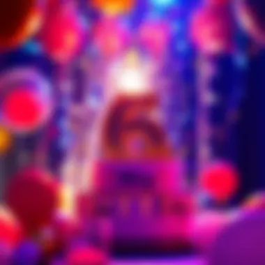 Solana 6th Birthday Celebration Graphic showing a festive celebration for Solana's 6th birthday with balloons and a blockchain theme.