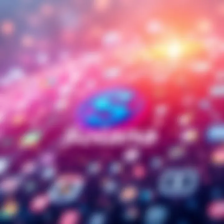 Graphic showing Solana logo with multiple application icons and transaction counts