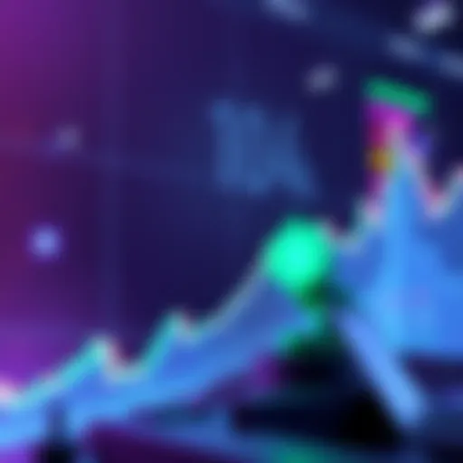 Solana Drops While Dogecoin Rises A chart showing the decline of Solana's price with a green Dogecoin symbol standing out, indicating its gains amidst market downturns.