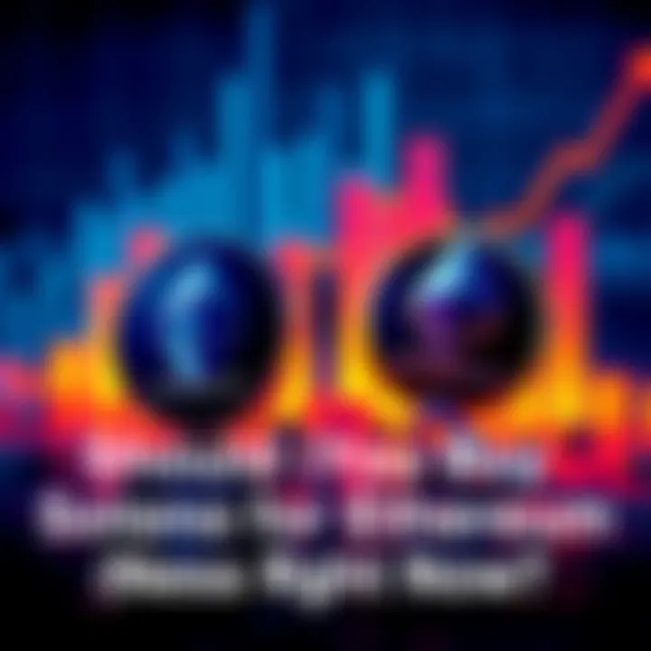 Solana and Ethereum Comparison A graphic showing Solana and Ethereum logos with upward trending graphs, symbolizing investment growth.