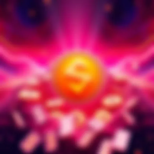 Solfart memecoin logo with dollar signs and a vibrant background