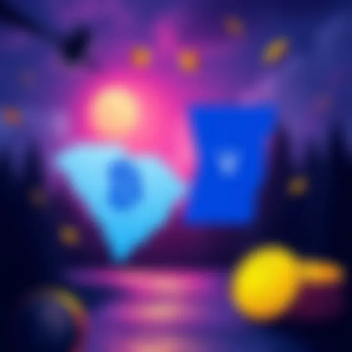 Illustration representing the end of Coinbase lawsuit in South Carolina and Vermont, featuring state outlines and cryptocurrency symbols