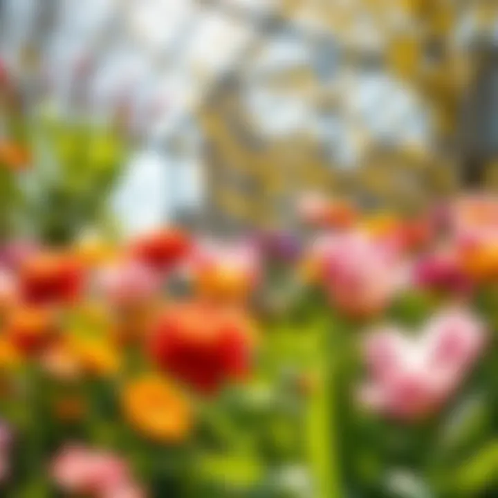 Colorful flowers blooming in a sunny garden representing the beauty of spring.