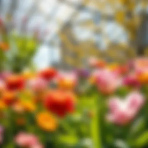 Spring Flower Bloom Colorful flowers blooming in a sunny garden representing the beauty of spring.