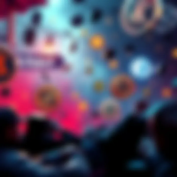 A visual representation of various stablecoins emerging in a competitive financial landscape, featuring logos of Fidelity, Kraken, and symbols of public figures like Trump.