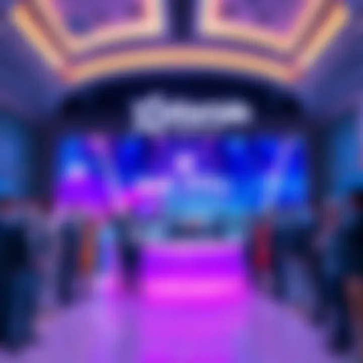 Startale Group's team members celebrating their launch at Hub71+ in Abu Dhabi, surrounded by digital assets visuals