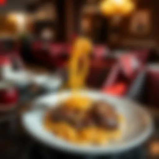 A plate of steak and spaghetti served in a restaurant in China, showcasing the delicious food and affordable price.