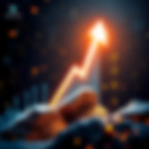 A graphic showing the Stellar XLM logo with an upward trend arrow indicating a price increase to $0.50