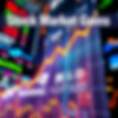 Stock Market Gains A graphic showing rising stock market trends with logos of S&P 500, Nasdaq, Nvidia, and AMD