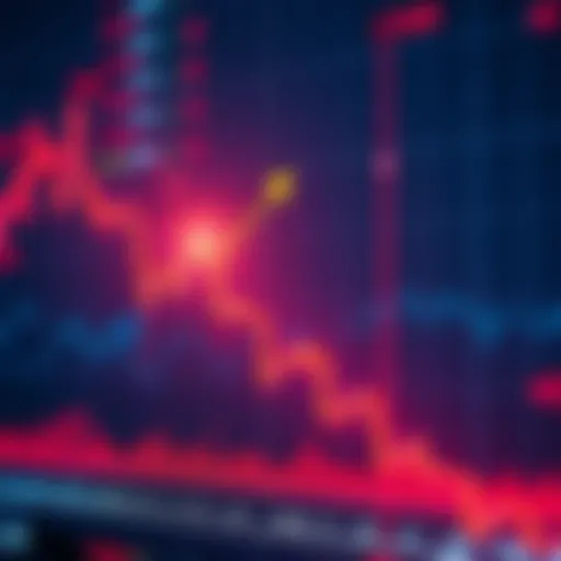 A stock market chart showing a sharp decline, indicating a 50% drop in prices, suggesting a buying opportunity for investors.