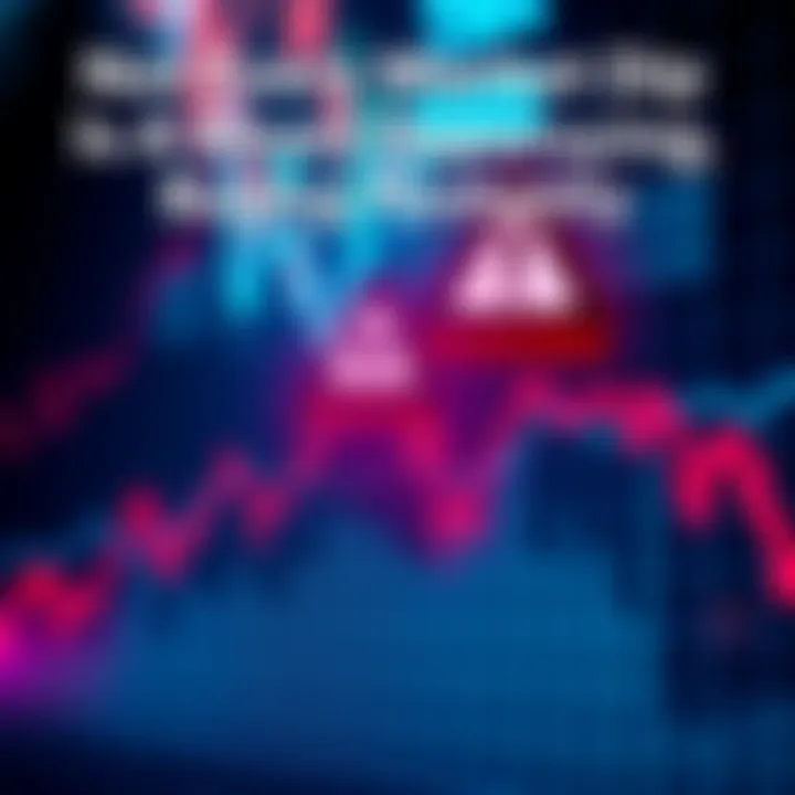 A graph showing a downward trend in stock prices with warning signs about buying opportunities