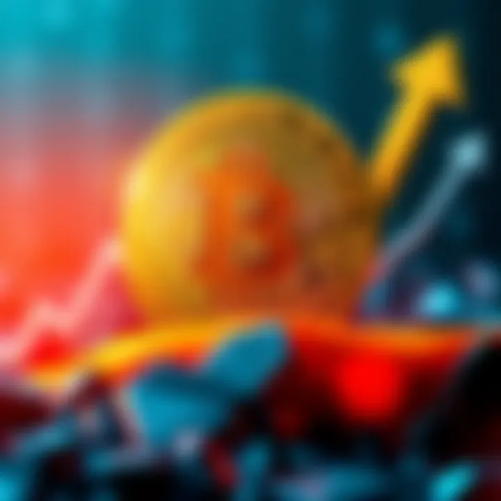 A graphic showing Strategy surpassing BlackRock as the largest holder of Bitcoin, with a large Bitcoin symbol and upward trend arrows in the background.