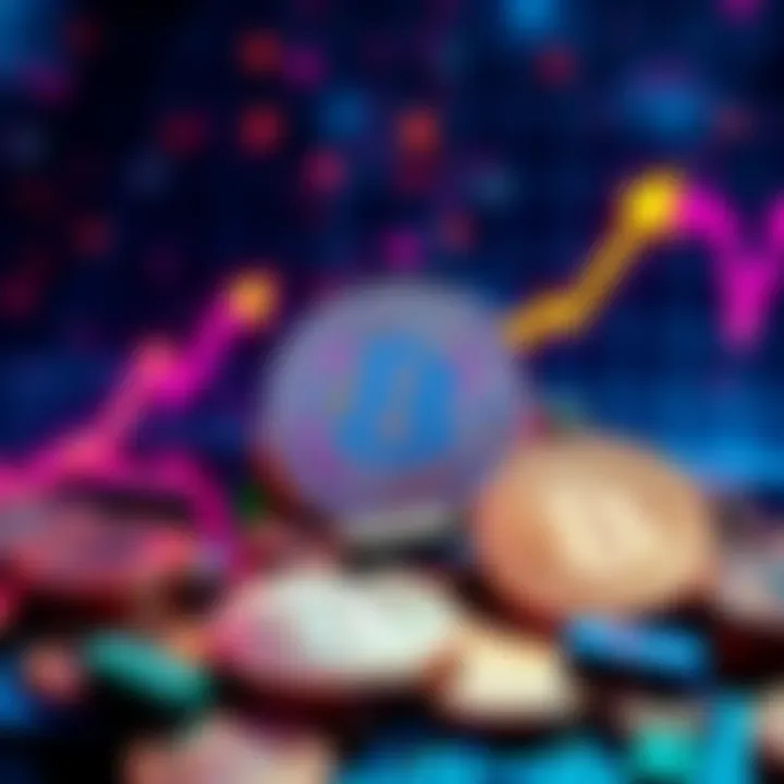 Visual representation of Strategy purchasing Bitcoin, showing a digital graphic of Bitcoin coins with upward trends and dollar signs, indicating significant investment.