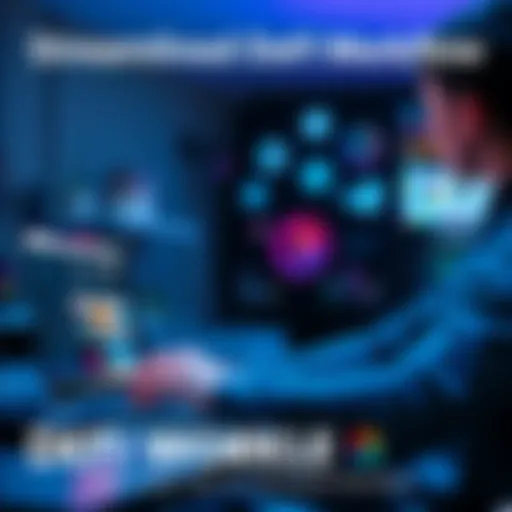 A person using multiple DeFi tools on a laptop, looking organized and efficient.