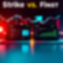 Comparison of Strike and Finst for Bitcoin Side-by-side comparison of the Strike and Finst platforms for Bitcoin investments, showcasing their interfaces and key features.