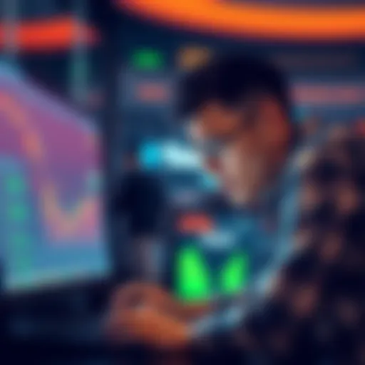 A frustrated trader looking at their computer screen while attempting to bridge assets to Solana, depicting the challenges faced in the crypto market