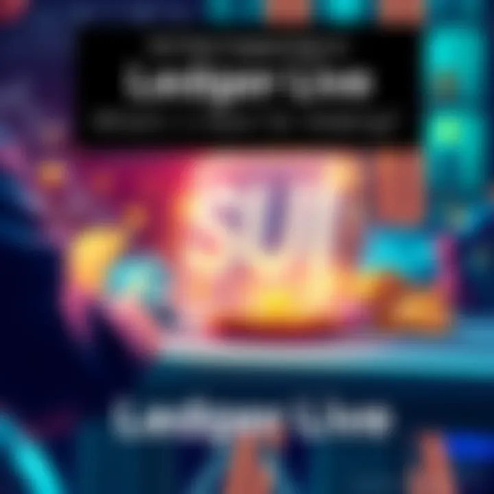 Illustration of SUI integration with Ledger Live featuring digital assets and staking visuals