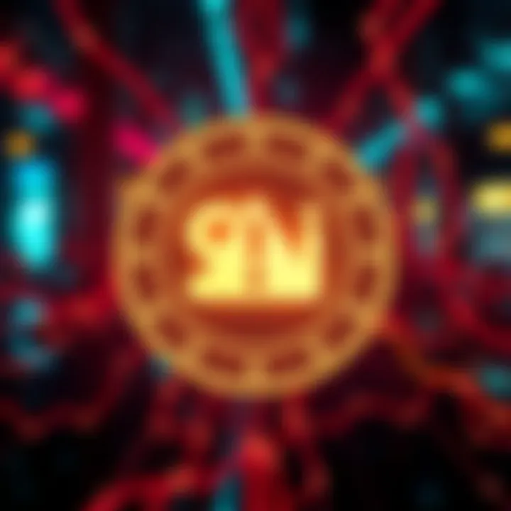 SUI Blockchain Outage SUI blockchain logo with a warning symbol indicating network downtime