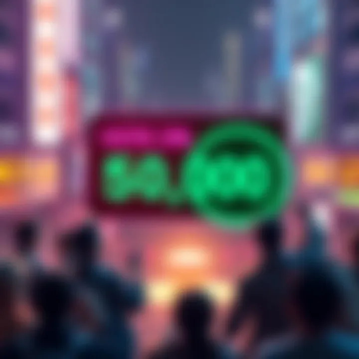 A graphic showing a community poll with votes counting for a purchase of 500,000 Shiba tokens, symbolizing engagement and collaboration among people.