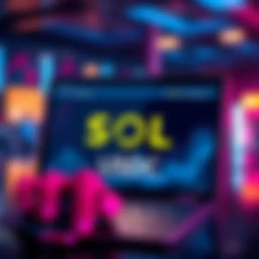 A digital wallet screen showing the transfer of SOL to USDC with low fees