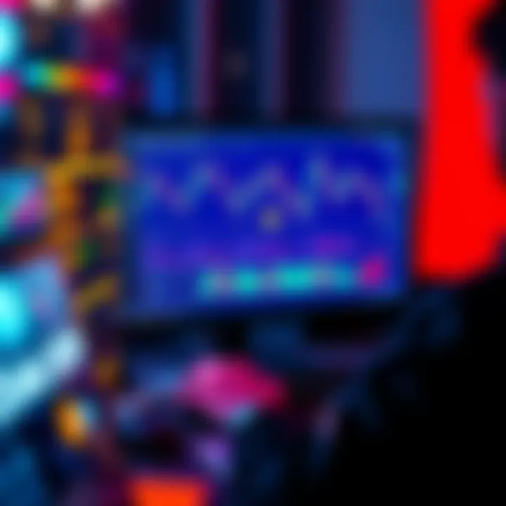 A person using a computer to swap cryptocurrency using non-custodial tools, with charts and coins displayed on the screen.