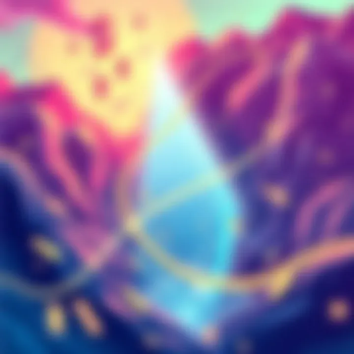 Illustration representing SWIFT's partnership with Chainlink, highlighting financial technology integration and innovation