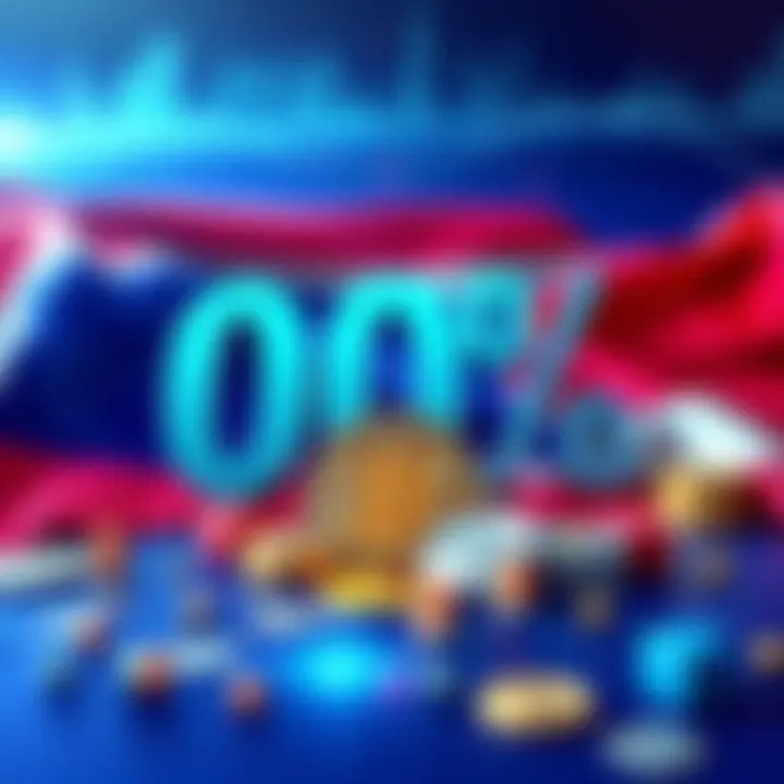 A graphical representation of Thailand's flag alongside symbols of cryptocurrency, indicating 0% tax on crypto earnings