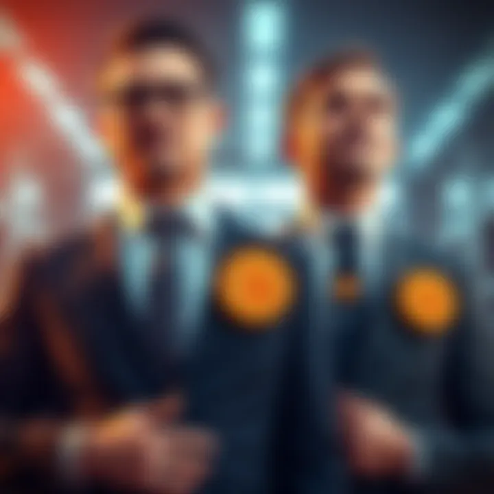 TD Bankers in Bitcoin Ties Bankers wearing ties featuring Bitcoin symbols, showcasing a trend in cryptocurrency acceptance in finance