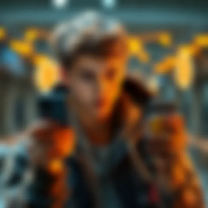 A 17-year-old looking at a smartphone with Bitcoin on the screen and holding a credit card, symbolizing the process of buying Bitcoin without ID