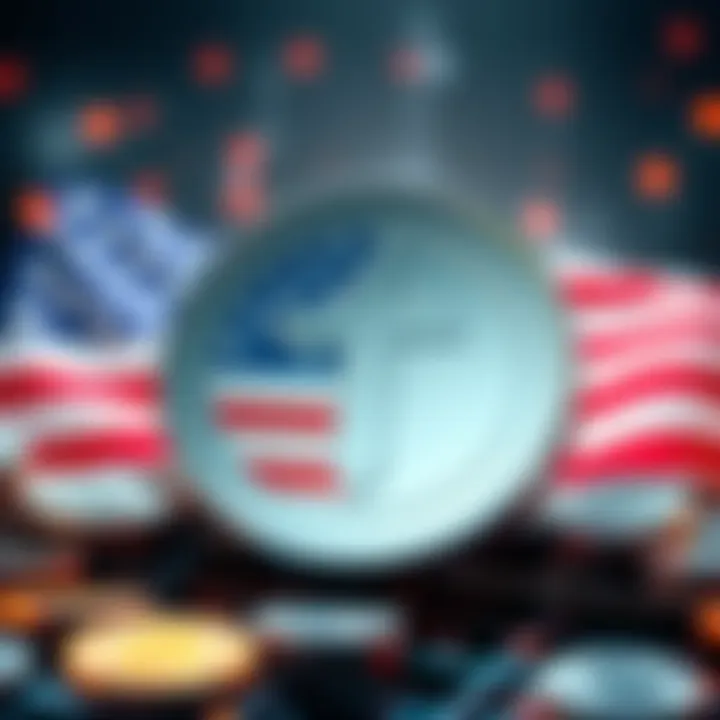 Tether introduces the Made in America USAT stablecoin with a graphic of the US flag and digital currency symbols
