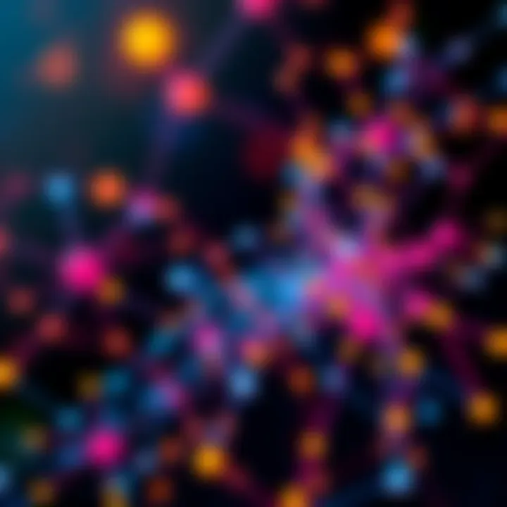 A visual representation of The Graph network, showcasing nodes and connections illustrating web3 indexing.