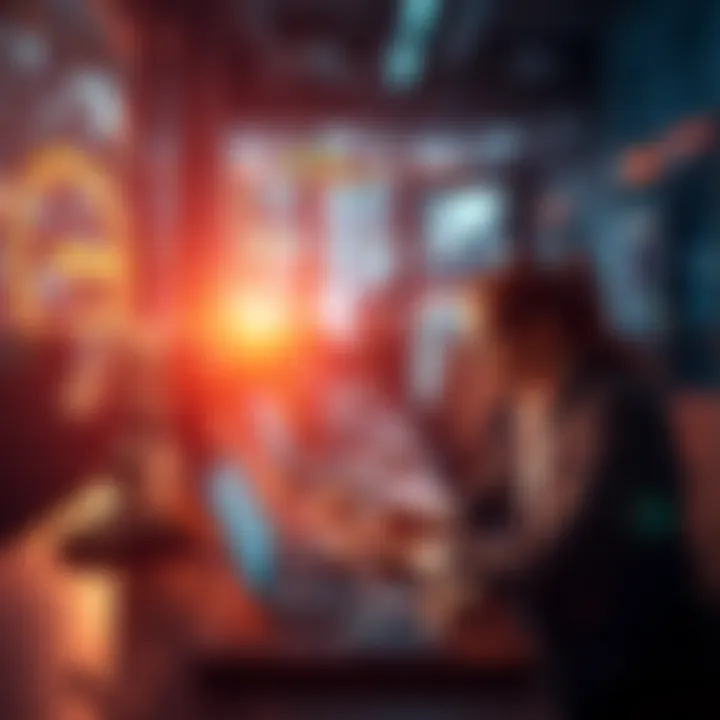 A visual representation of Theta dominating the AI market with advanced technology, showcasing business professionals working confidently with secure data systems.