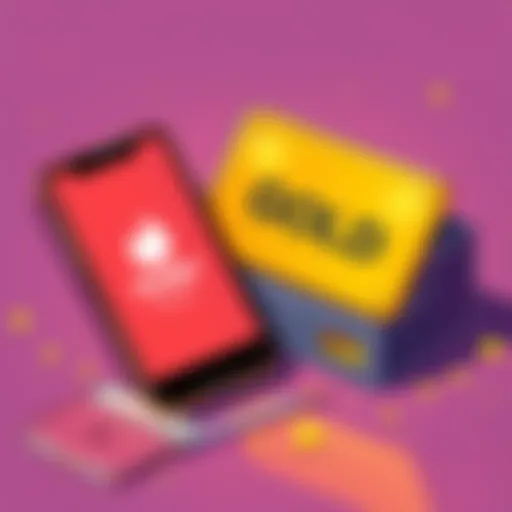 An illustration showing a smartphone with the Tinder app open, highlighting the Tinder Gold feature, alongside a metal card representing the Metal subscription service.