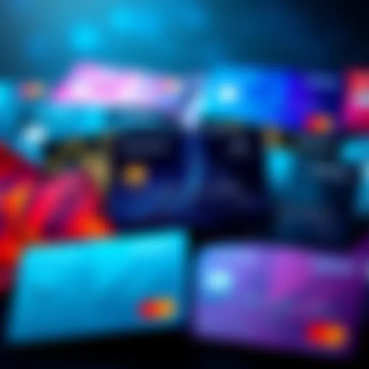 Various Solana cards displayed with cashback and low fee features highlighted