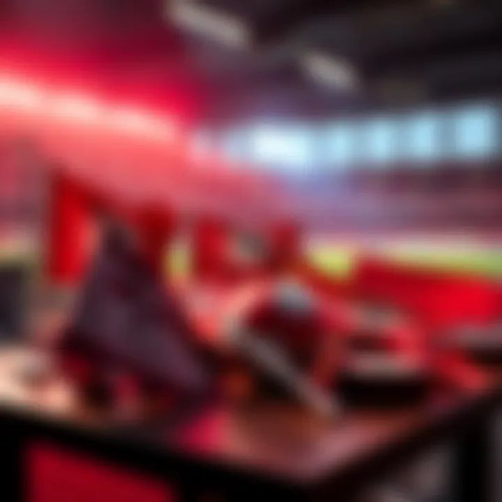 A collection of Toronto FC special edition flags, including those of players Sargent and Laryea, displayed on a table